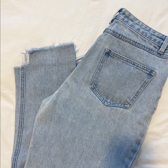 Denim - Mink Pink Distressed Mom Jean